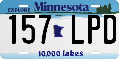 MN license plate 157LPD