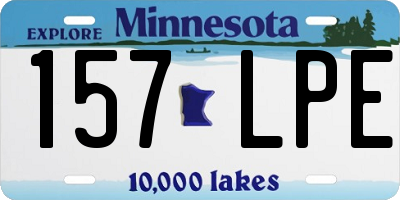 MN license plate 157LPE