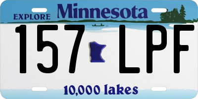 MN license plate 157LPF