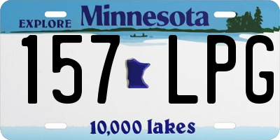 MN license plate 157LPG