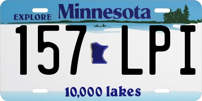 MN license plate 157LPI