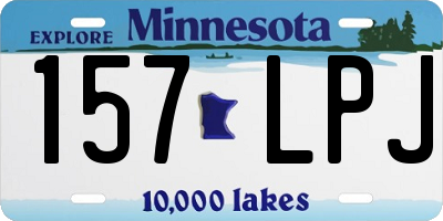 MN license plate 157LPJ