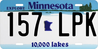 MN license plate 157LPK