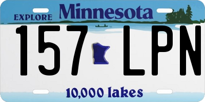 MN license plate 157LPN