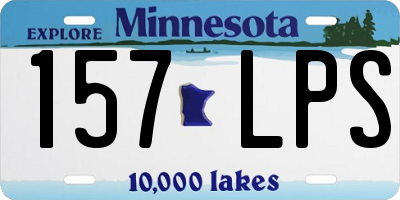 MN license plate 157LPS