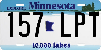 MN license plate 157LPT