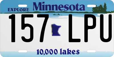 MN license plate 157LPU