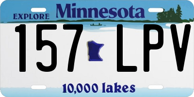 MN license plate 157LPV