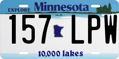 MN license plate 157LPW