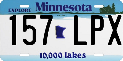 MN license plate 157LPX