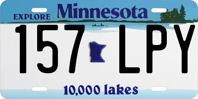MN license plate 157LPY