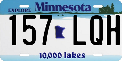 MN license plate 157LQH
