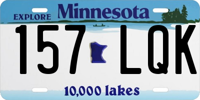 MN license plate 157LQK