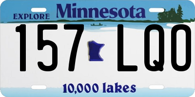MN license plate 157LQO