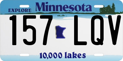 MN license plate 157LQV