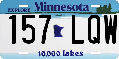 MN license plate 157LQW