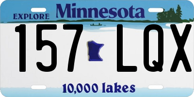 MN license plate 157LQX