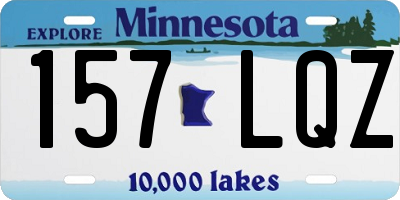 MN license plate 157LQZ