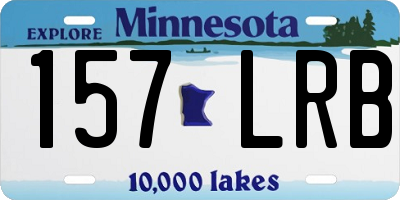 MN license plate 157LRB