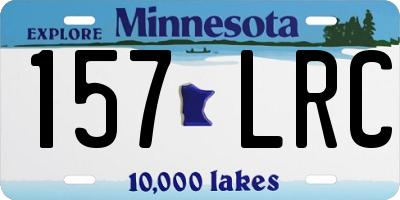 MN license plate 157LRC