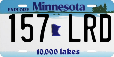 MN license plate 157LRD