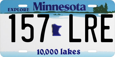MN license plate 157LRE