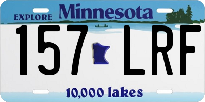 MN license plate 157LRF