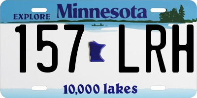 MN license plate 157LRH