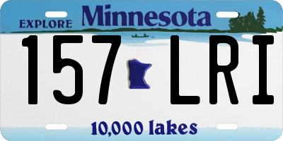 MN license plate 157LRI