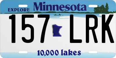MN license plate 157LRK