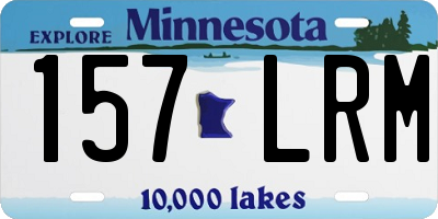 MN license plate 157LRM