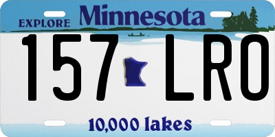 MN license plate 157LRO