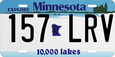 MN license plate 157LRV