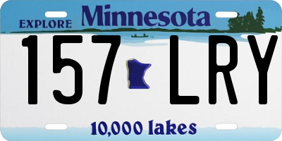MN license plate 157LRY