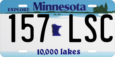 MN license plate 157LSC