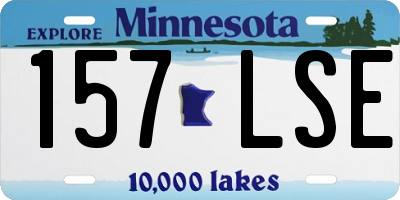 MN license plate 157LSE