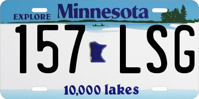 MN license plate 157LSG