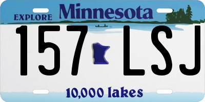 MN license plate 157LSJ