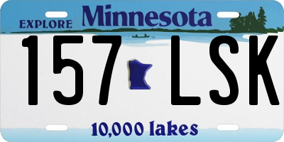 MN license plate 157LSK