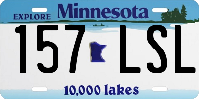 MN license plate 157LSL