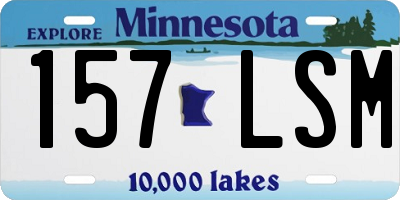 MN license plate 157LSM