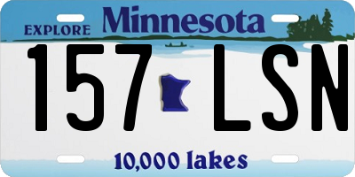 MN license plate 157LSN