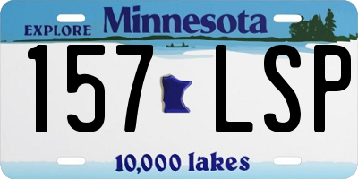 MN license plate 157LSP