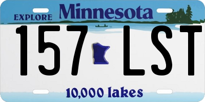 MN license plate 157LST