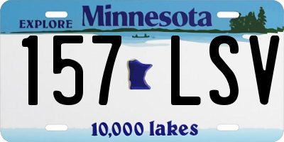 MN license plate 157LSV