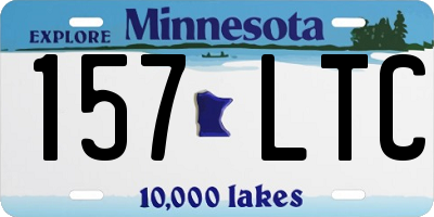 MN license plate 157LTC