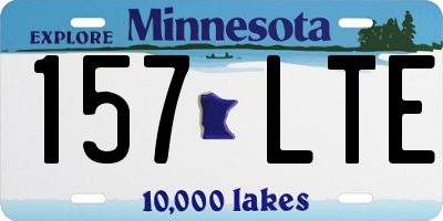 MN license plate 157LTE