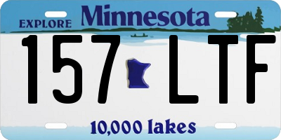MN license plate 157LTF