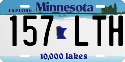 MN license plate 157LTH