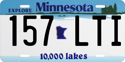 MN license plate 157LTI